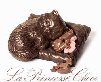 Шоколадная шкатулка с конфетами "Котик"