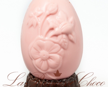 Фигура шоколадная "Яйцо с изображением цветка"